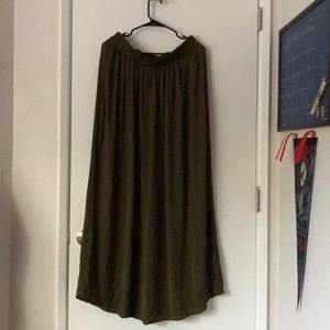 Long beautiful green skirt